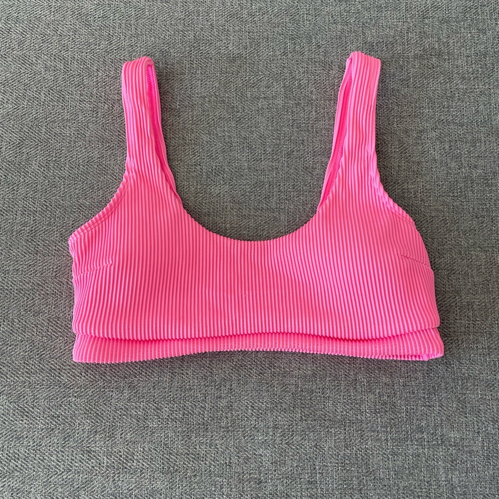 Hollister Pink Bikini with Ribbed Seamless Design